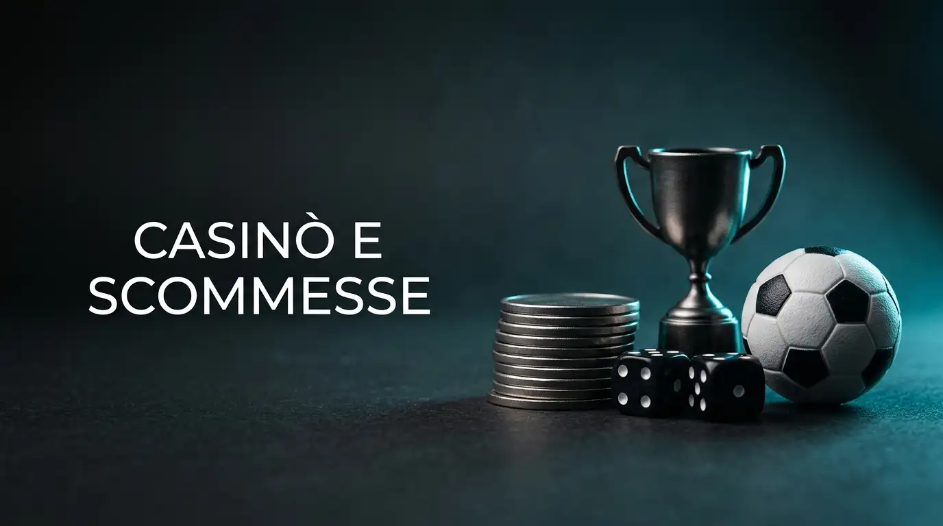 Monete generiche, dadi, trofeo e pallone in composizione crypto